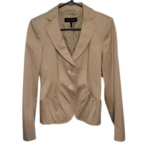 Escada Womens Beige Two Button Blazer Jacket, Size EU 34 XS/S